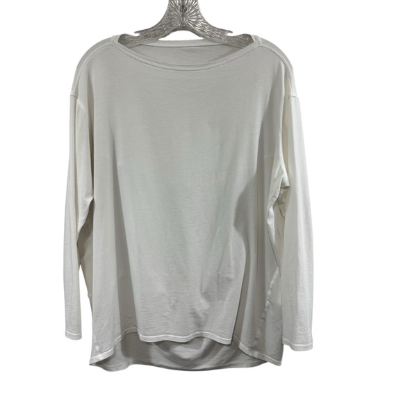 Lululemon Back in Action Long Sleeve Tee Short Top Rulu in White - Picture 3 of 8
